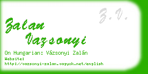 zalan vazsonyi business card