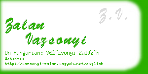 zalan vazsonyi business card